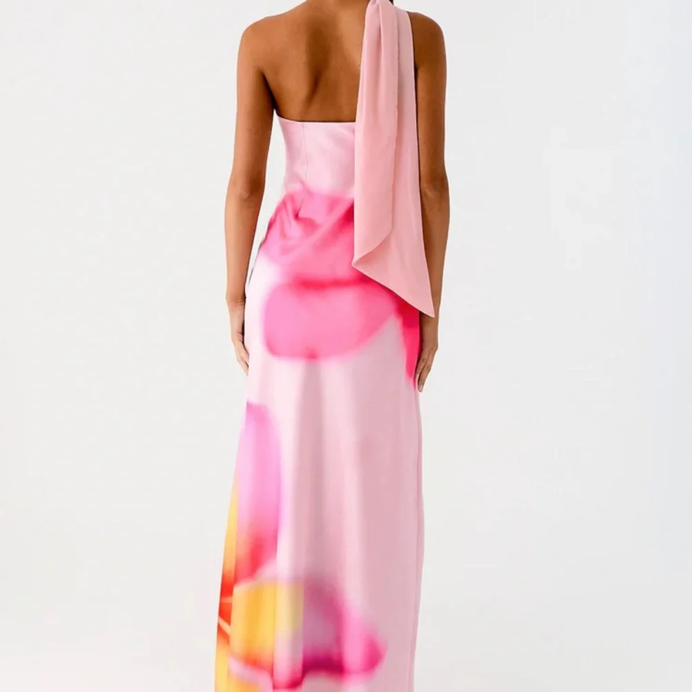 Pepper Mayo Isa Scarf Satin Maxi Dress - Frangipani Pink - Picture 6 of 6